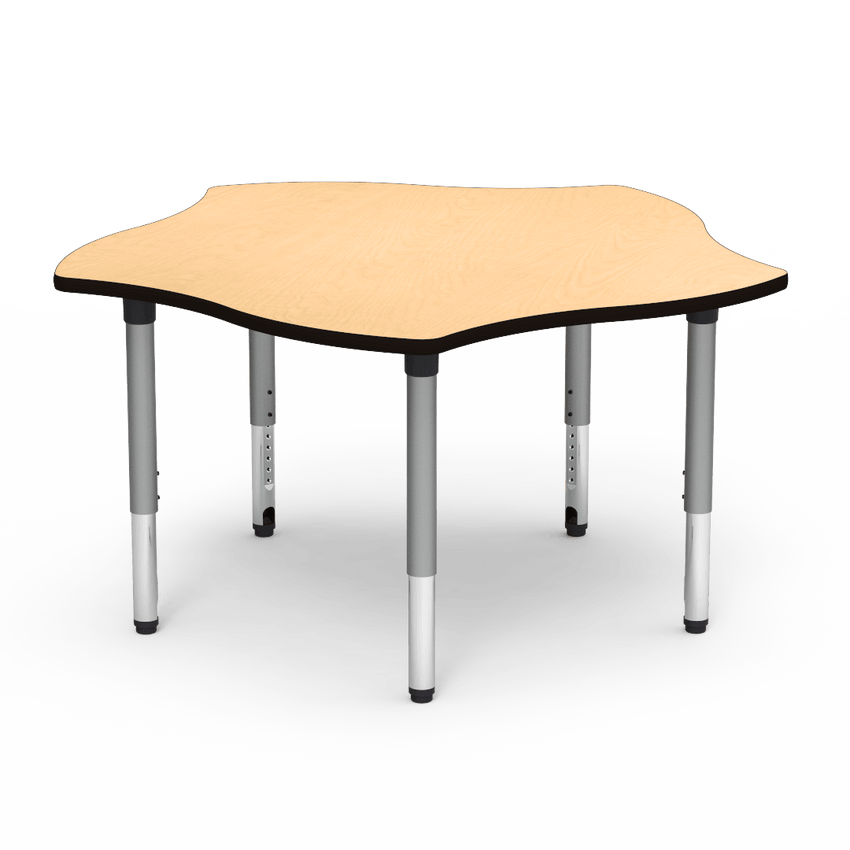 Virco 50PIN60ADJ - 5000 Series Activity Table, 60" Pinwheel Top (Virco 50PIN60ADJ) - SchoolOutlet