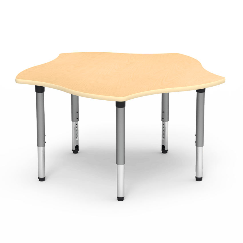 Virco 50PIN60ADJ - 5000 Series Activity Table, 60" Pinwheel Top (Virco 50PIN60ADJ) - SchoolOutlet