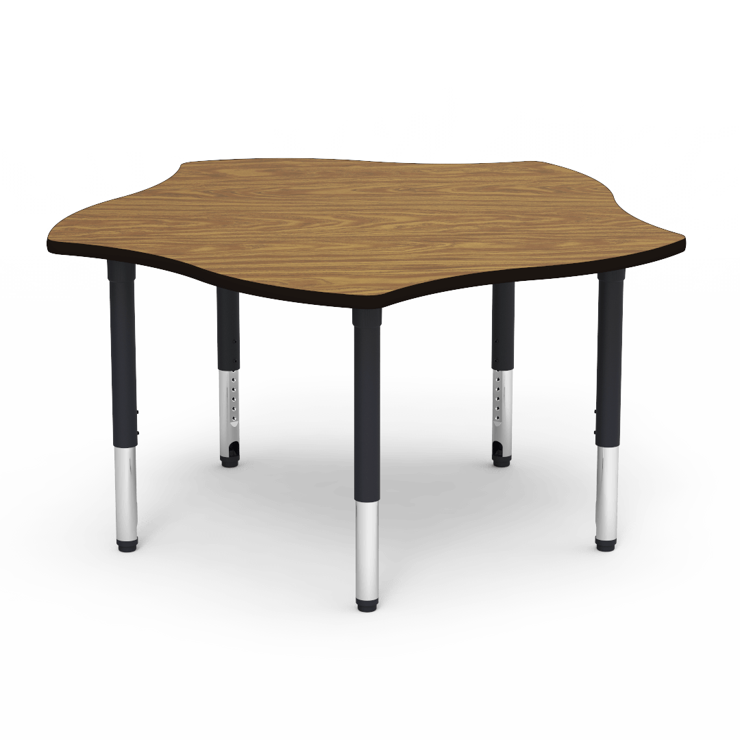 Virco 50PIN60ADJ - 5000 Series Activity Table, 60" Pinwheel Top (Virco 50PIN60ADJ) - SchoolOutlet