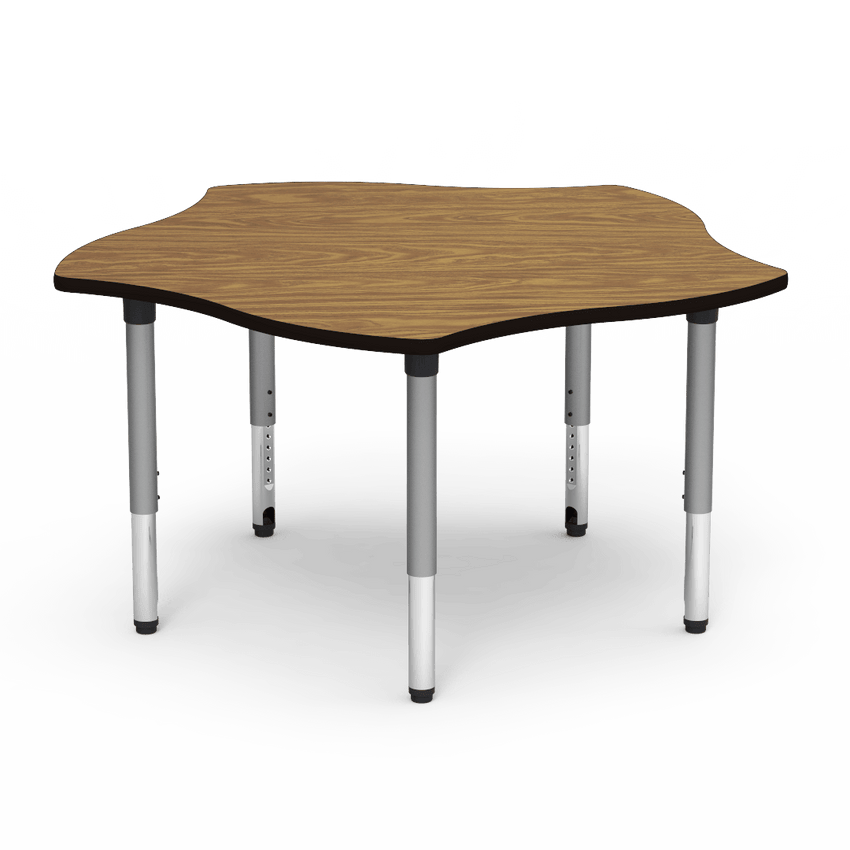 Virco 50PIN60ADJ - 5000 Series Activity Table, 60" Pinwheel Top (Virco 50PIN60ADJ) - SchoolOutlet