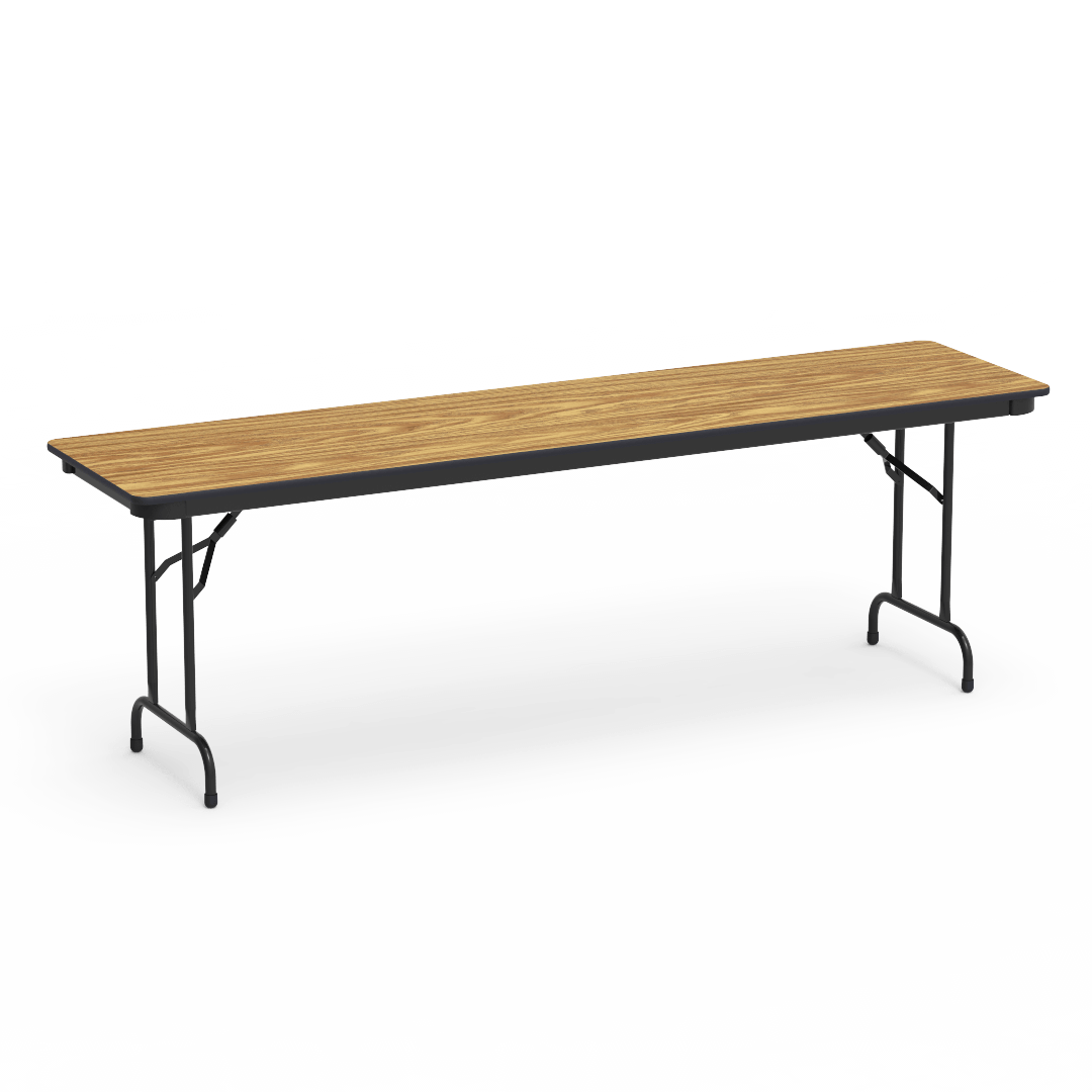 Virco 602496 - 6000 series 3/4" thick particle board folding table 24"W x 96"L x 29"H - SchoolOutlet