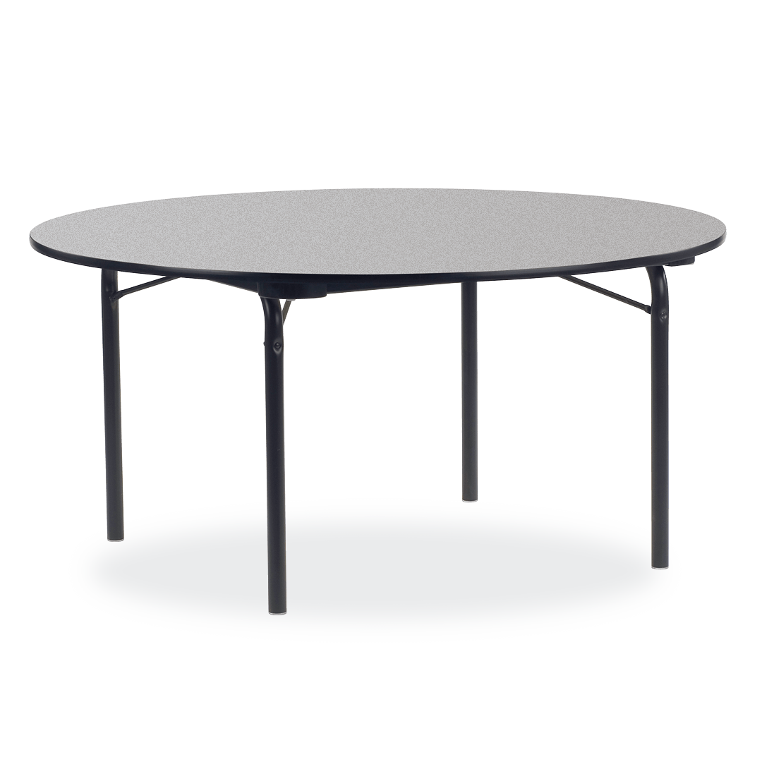 Virco 6060R - 6000 series Round 60" Diameter Folding Table, 3/4" thick particle board top - SchoolOutlet