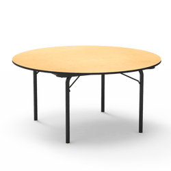 Virco 6060R - 6000 series Round 60" Diameter Folding Table, 3/4" thick particle board top