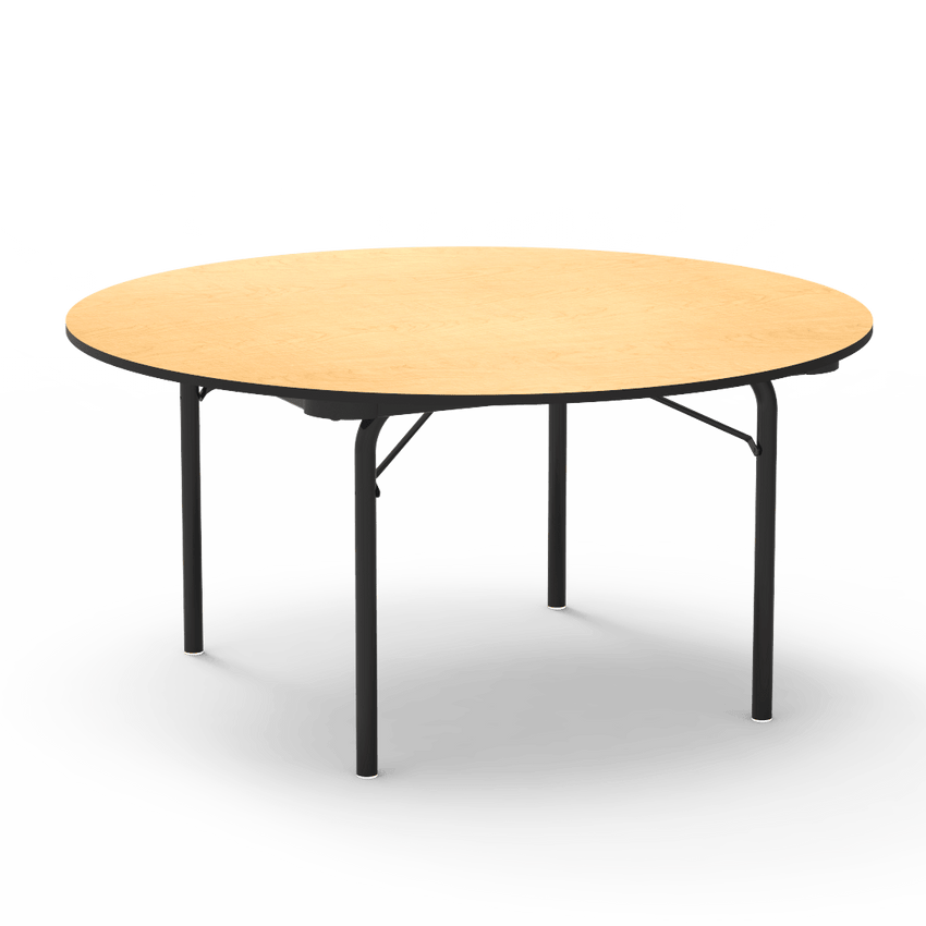 Virco 6060R - 6000 series Round 60" Diameter Folding Table, 3/4" thick particle board top - SchoolOutlet