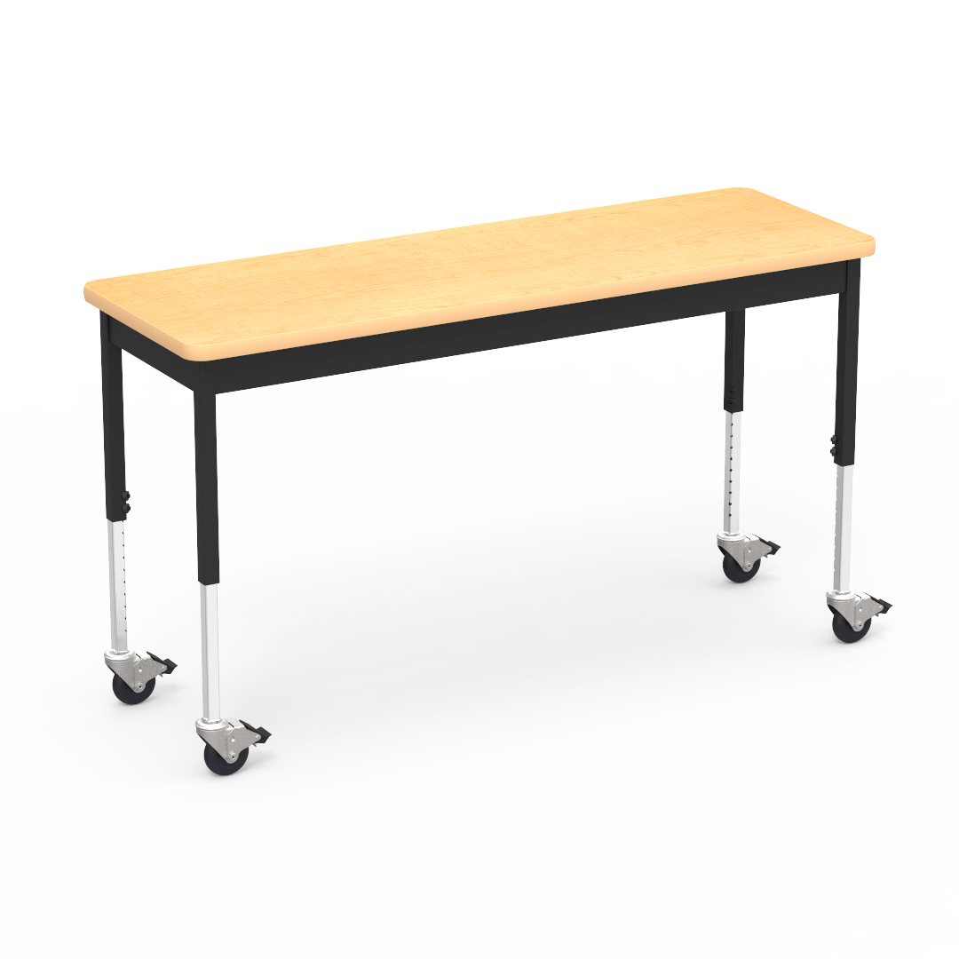 Virco 6800 Series Multi-Purpose Table w/Caster - 20"W x 60"L x 24"-34"H - SchoolOutlet