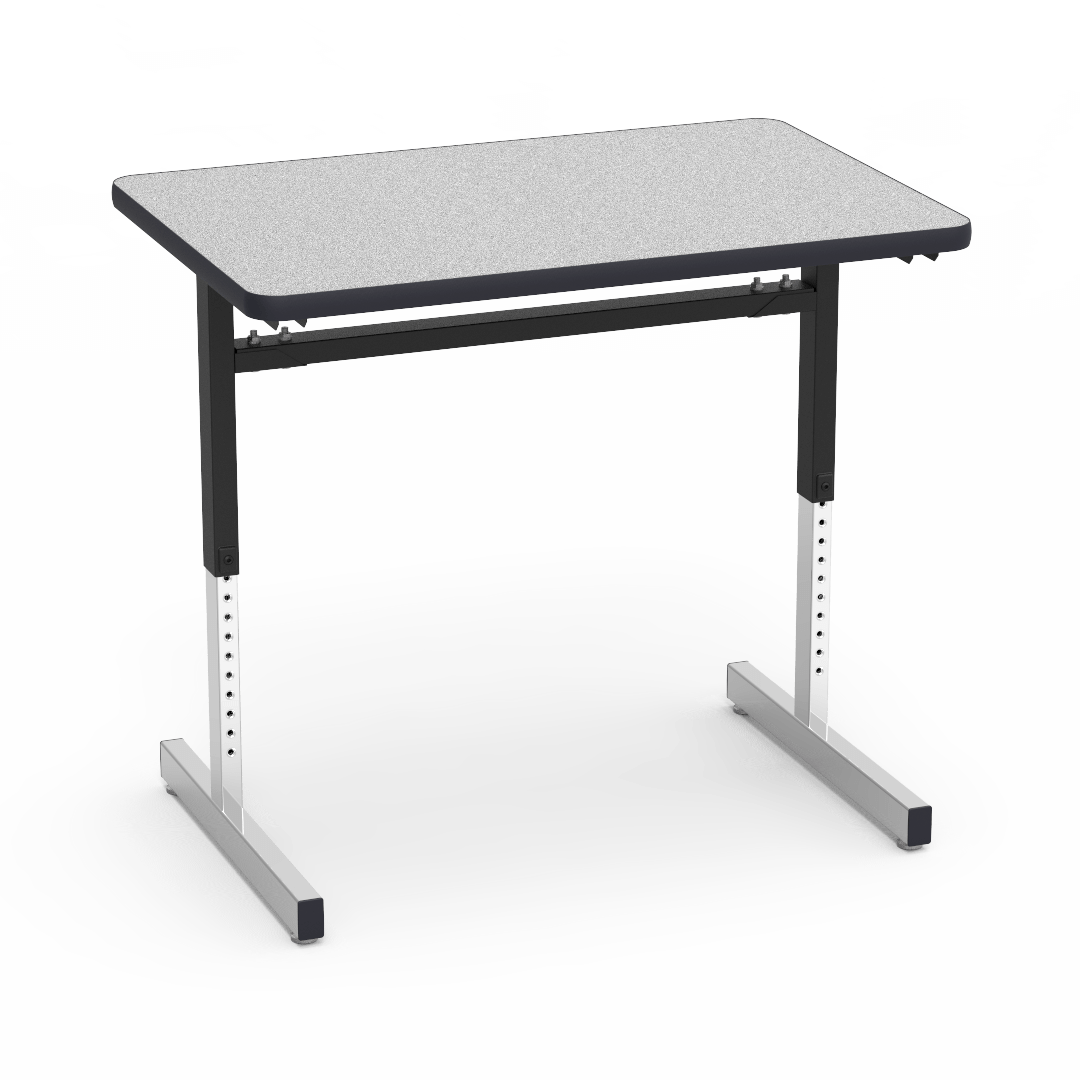 Virco 872436 - 8700 Series Computer Table - Rectangular 24" x 36", 1 1/8" Thick Laminate Top, Height Adjusts 22" - 30" - SchoolOutlet