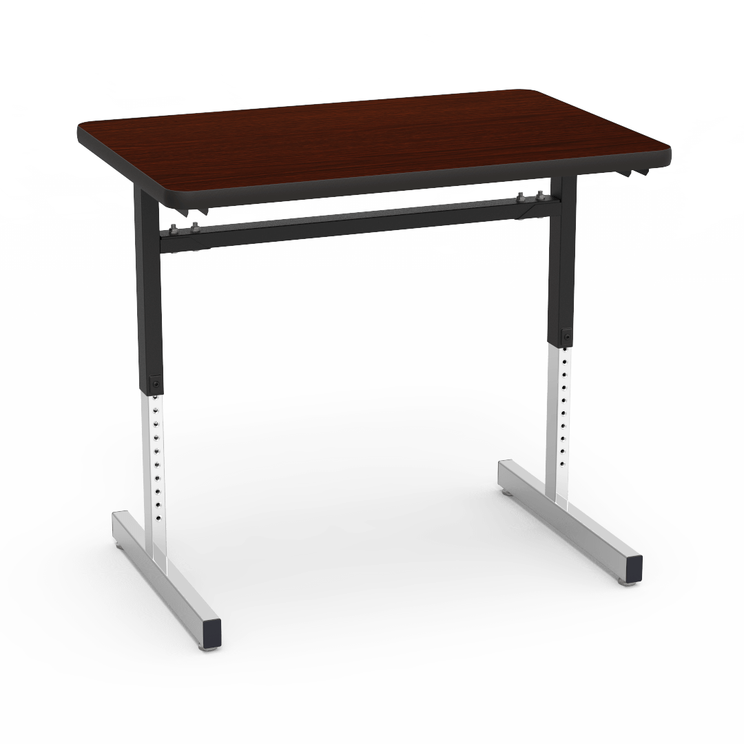 Virco 872436 - 8700 Series Computer Table - Rectangular 24" x 36", 1 1/8" Thick Laminate Top, Height Adjusts 22" - 30" - SchoolOutlet