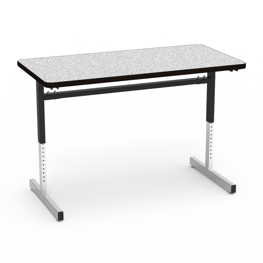 Virco 872448 Computer Table - Rectangular 24" x 48", 1 1/8" Thick Laminate Top, Height Adjusts 22" - 30" - SchoolOutlet