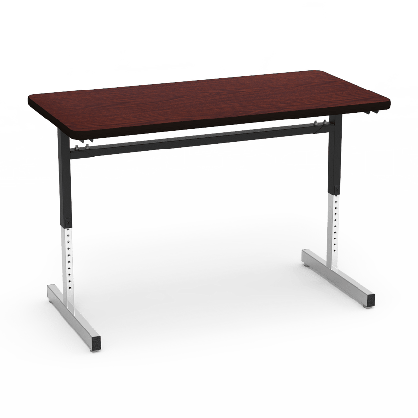 Virco 872448 Computer Table - Rectangular 24" x 48", 1 1/8" Thick Laminate Top, Height Adjusts 22" - 30" - SchoolOutlet