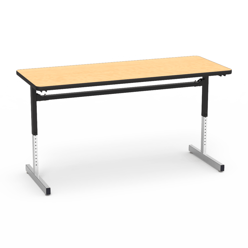 Virco 872460 - Table, 8700 series, computer table, cantilever leg, 24" x 60" x 1-1/8" high - SchoolOutlet