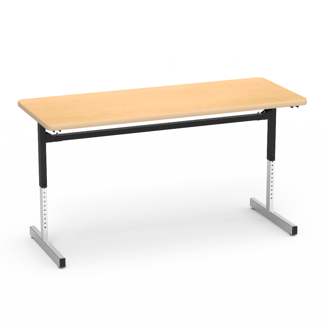Virco 872460 - Table, 8700 series, computer table, cantilever leg, 24" x 60" x 1-1/8" high - SchoolOutlet