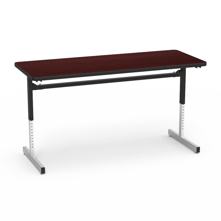 Virco 872460 - Table, 8700 series, computer table, cantilever leg, 24" x 60" x 1-1/8" high - SchoolOutlet