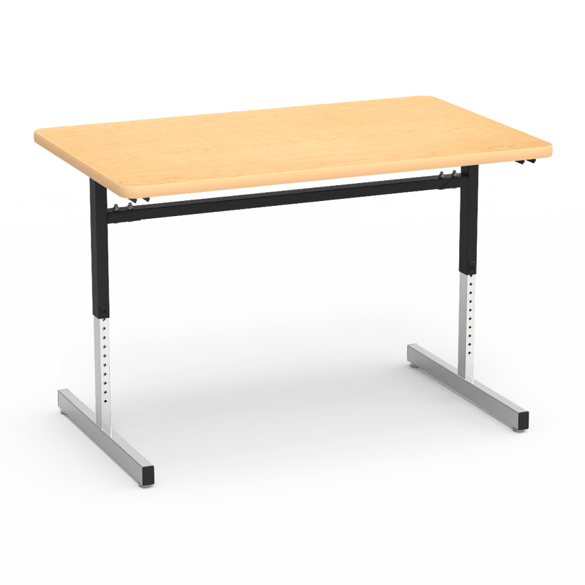 Virco 873048 - Computer Table - Rectangular 30" x 48", 1 1/8" Thick Laminate Top, Height Adjusts 22" - 30" - SchoolOutlet