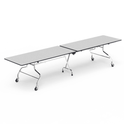 Virco MT30144 - Mobile Folding Cafeteria Table - T-mold Edge - 30"W x 12'L (Virco MT30144)