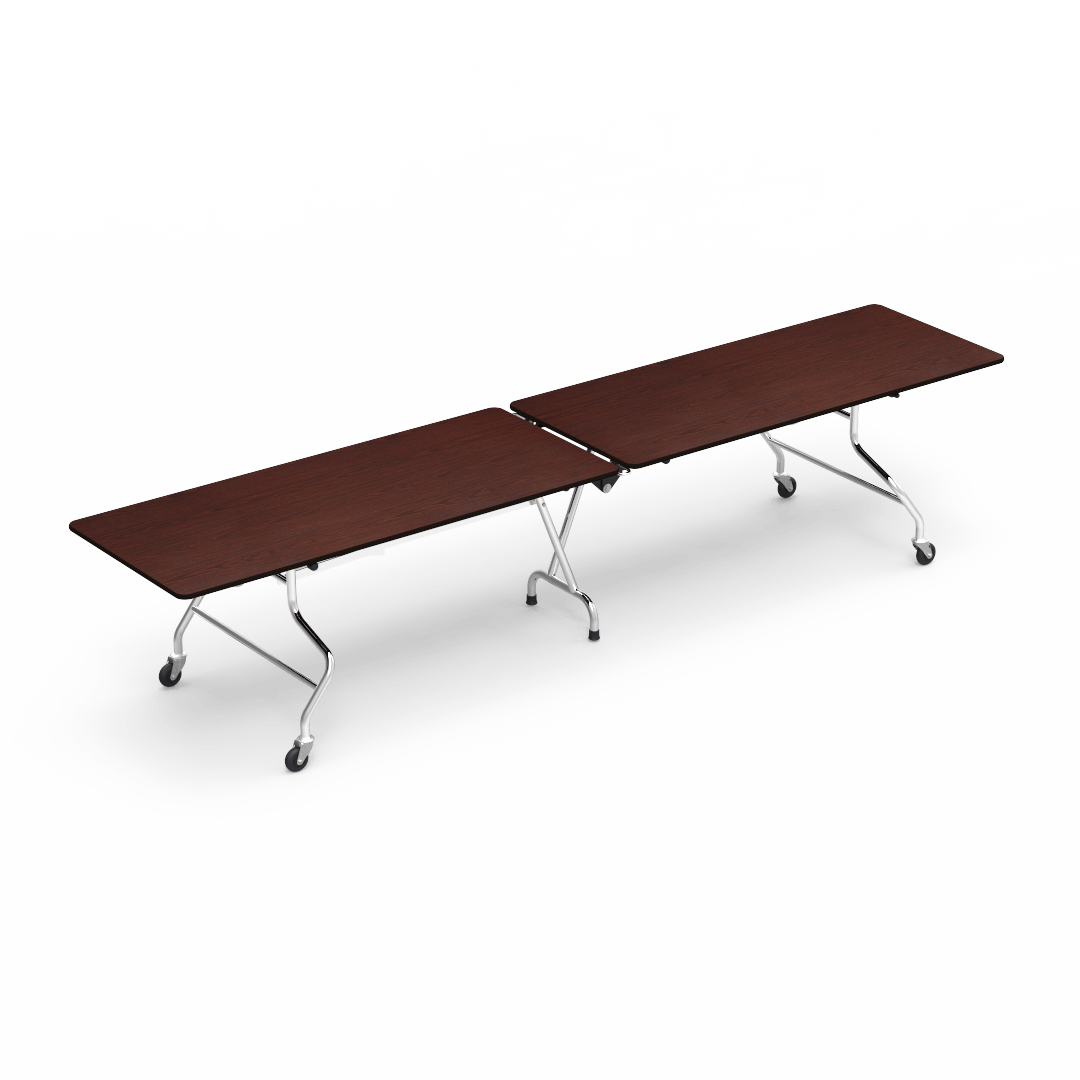 Virco MT30144 - Mobile Folding Cafeteria Table - T-mold Edge - 30"W x 12'L (Virco MT30144) - SchoolOutlet