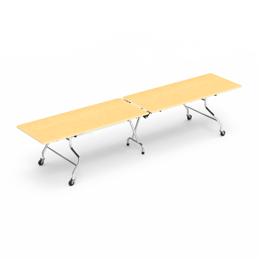 Virco MT30144AE - Mobile Folding Cafeteria Table - Sure Edge - 30"W x 12'L (Virco MT30144AE) - SchoolOutlet