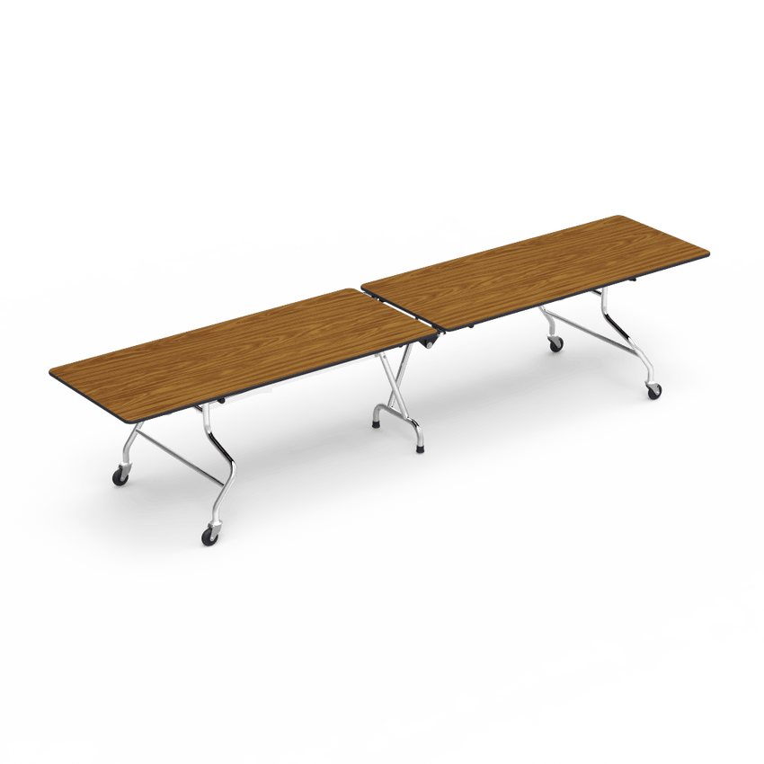 Virco MT30144AE - Mobile Folding Cafeteria Table - Sure Edge - 30"W x 12'L (Virco MT30144AE) - SchoolOutlet
