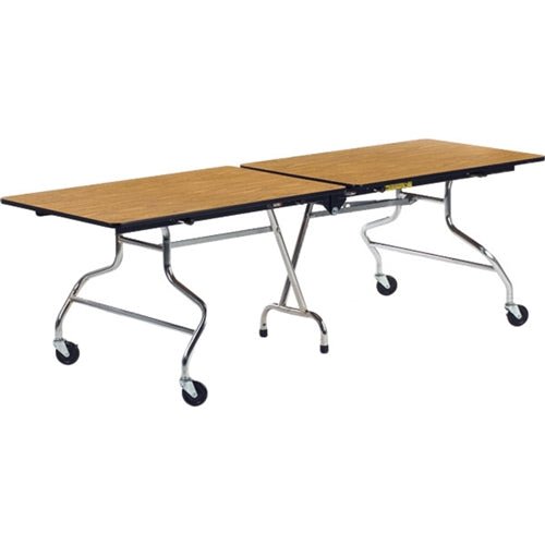 Virco MT3096 - Mobile Folding Cafeteria Table - T-mold Edge - 30"W x 8'L (Virco MT3096) - SchoolOutlet