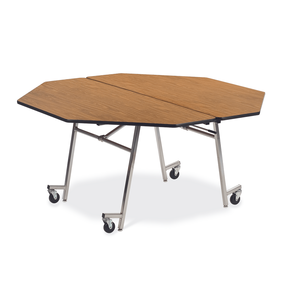 Virco MT60OCT - Octagonal Mobile Cafeteria Table - T-mold Edge - 60" Dia (Virco MT60OCT) - SchoolOutlet