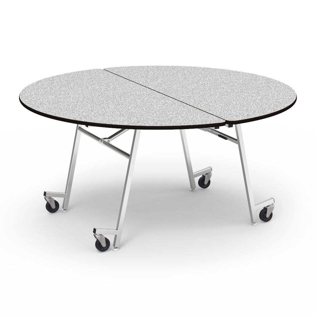 Virco MT60R - Round Mobile Folding Cafeteria Table - T-mold Edge - 60" Diameter x 29" Table Height - SchoolOutlet