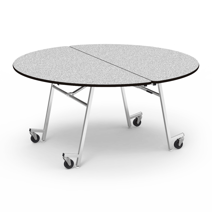 Virco MT60R - Round Mobile Folding Cafeteria Table - T-mold Edge - 60" Diameter x 29" Table Height - SchoolOutlet