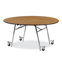 Virco MT60R - Round Mobile Folding Cafeteria Table - T-mold Edge - 60" Diameter x 29" Table Height
