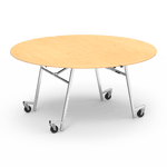 Virco MT60RAE - Round Mobile Folding Cafeteria Table - Sure Edge - 60