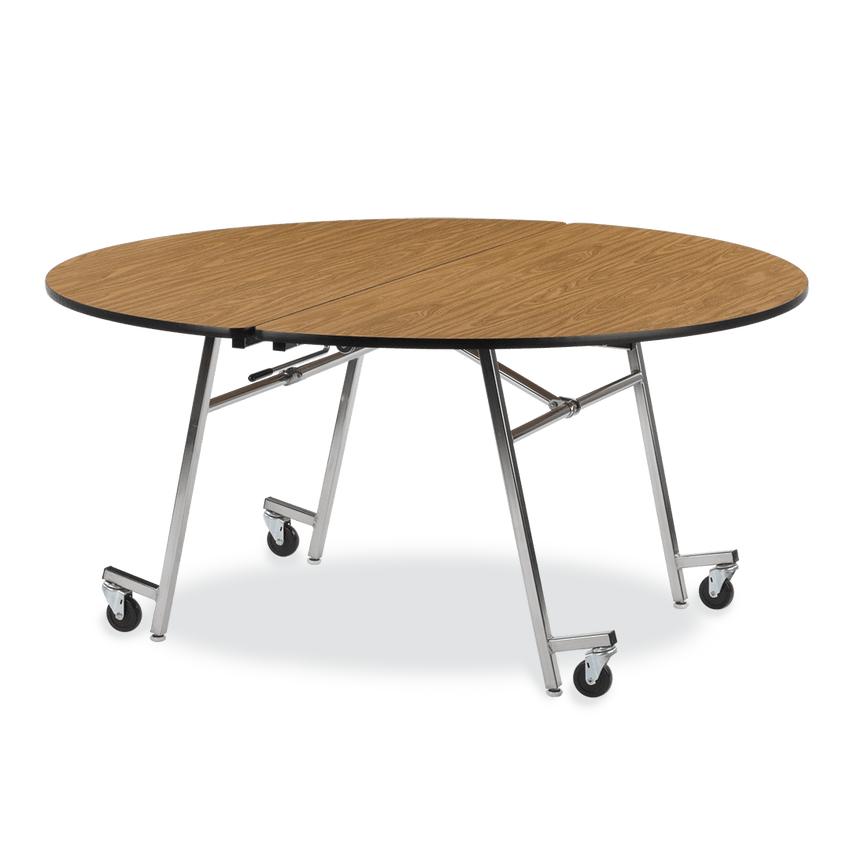 Virco MT60RAE - Round Mobile Folding Cafeteria Table - Sure Edge - 60" Diameter - SchoolOutlet