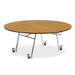 Virco MT72R - Round Mobile Folding Cafeteria Table - T-mold Edge - 72" Dia (Virco MT72R)
