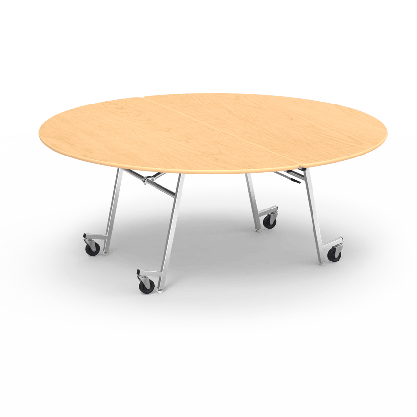 Virco MT72RAE - Round Mobile Folding Cafeteria Table - Sure Edge - 72" Dia (Virco MT72RAE) - SchoolOutlet
