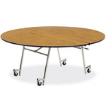 Virco MT72RAE - Round Mobile Folding Cafeteria Table - Sure Edge - 72