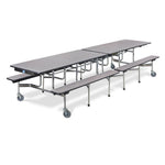 Virco MTB19318W - ADA Compliant Rectangle Mobile Bench Cafeteria Table - T-mold Edge - 19