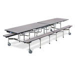 Virco MTB19318WAEB - ADA Compliant Rectangle Mobile Bench Cafeteria Table - Sure Edge - 19