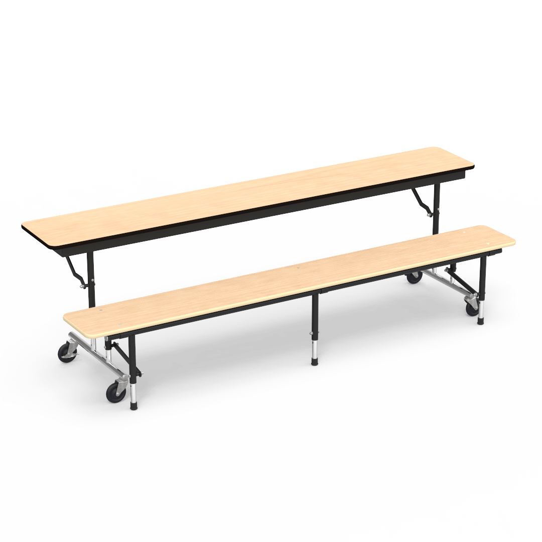 Virco MTC8 - 8 Foot Convertible Bench Table - T-mold Edge (Virco MTC8) - SchoolOutlet
