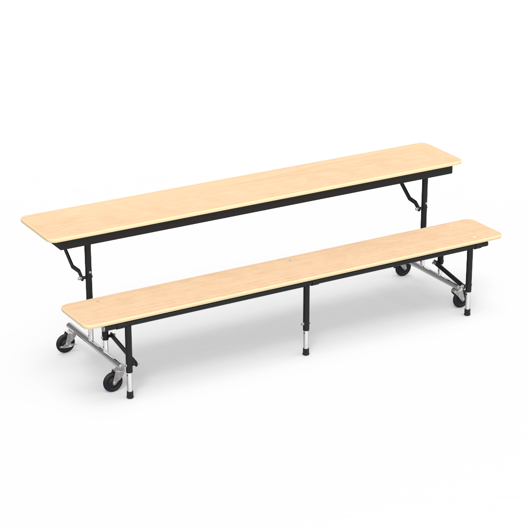 Virco MTC8 - 8 Foot Convertible Bench Table - T-mold Edge (Virco MTC8) - SchoolOutlet