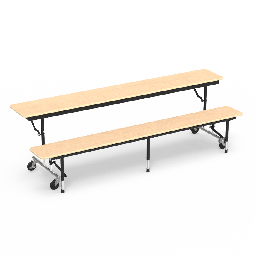 Virco MTC8 - 8 Foot Convertible Bench Table - T-mold Edge (Virco MTC8) - SchoolOutlet