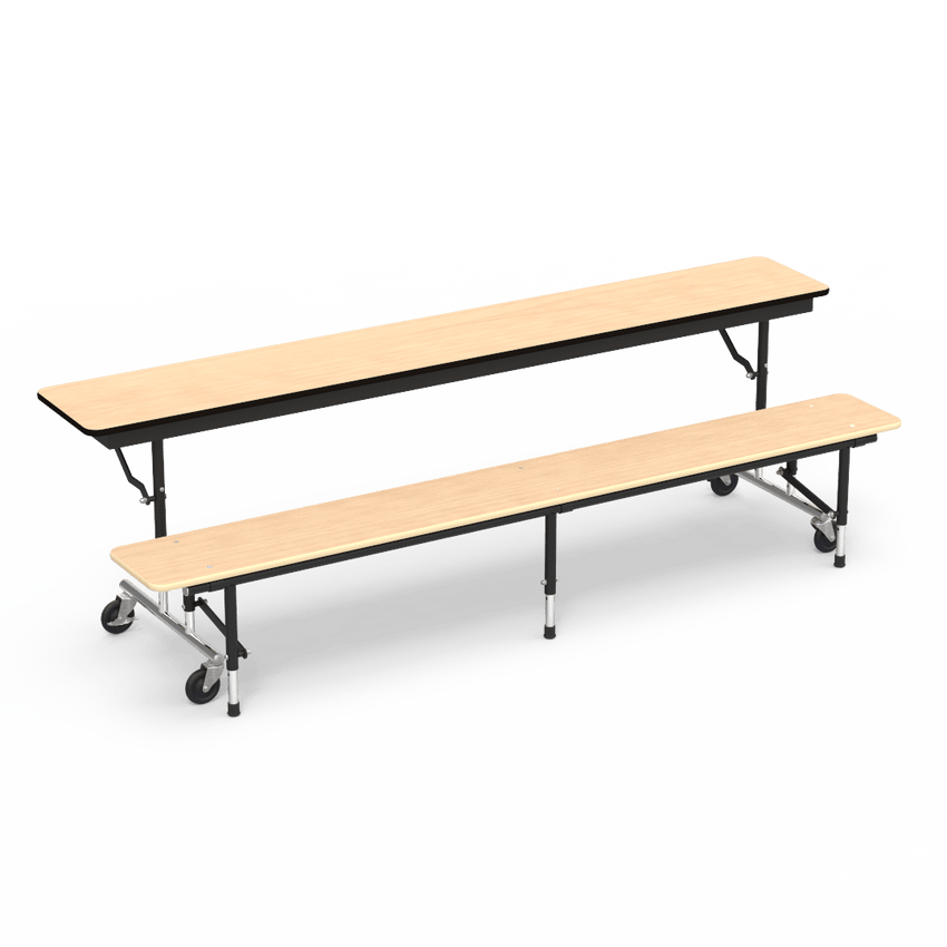 Virco MTC8AEB - 8 Foot Convertible Bench Table - Sure Edge (Virco MTC8AEB) - SchoolOutlet