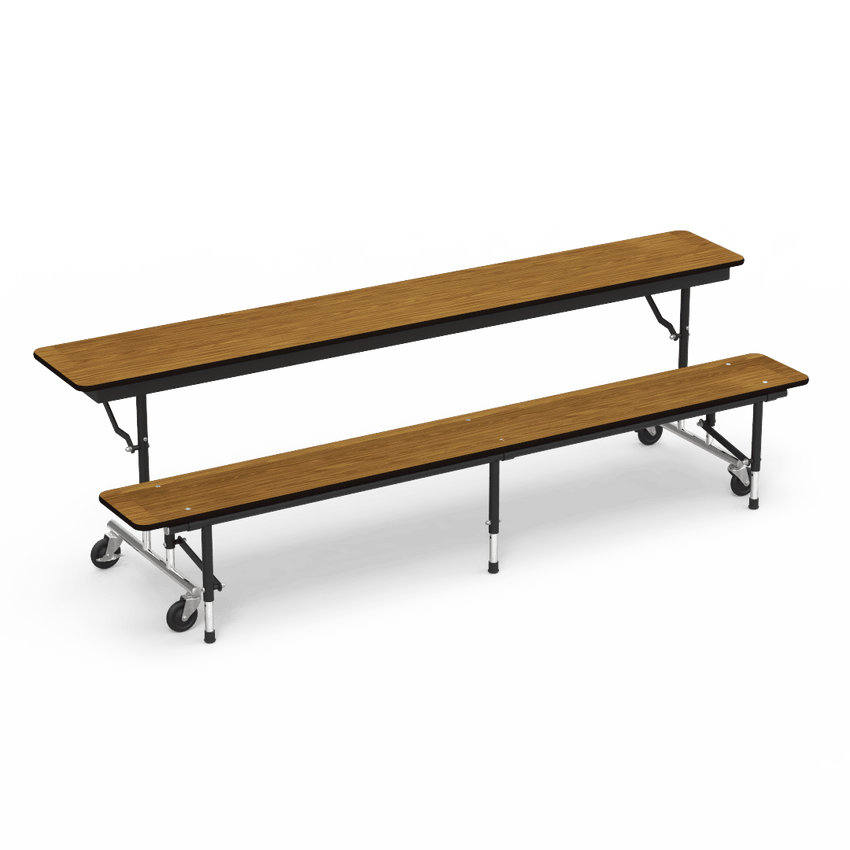 Virco MTC8AEB - 8 Foot Convertible Bench Table - Sure Edge (Virco MTC8AEB) - SchoolOutlet