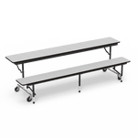 Virco MTC8AEBG - 8 Foot Convertible Bench Table - Sure Edge + Ganging Device - SchoolOutlet