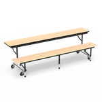 Virco MTC8AEBG - 8 Foot Convertible Bench Table - Sure Edge + Ganging Device - SchoolOutlet