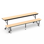 Virco MTC8AEBG - 8 Foot Convertible Bench Table - Sure Edge + Ganging Device - SchoolOutlet