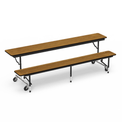 Virco MTC8AEBG - 8 Foot Convertible Bench Table - Sure Edge w/ Ganging Device
