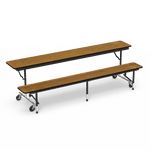 Virco MTC8AEBG - 8 Foot Convertible Bench Table - Sure Edge + Ganging Device - SchoolOutlet