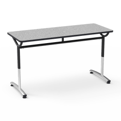 Virco TE24608YADJ - TEXT Series Adjustable Height Training Table - 24"W x 60"L (Virco TE24608YADJ)