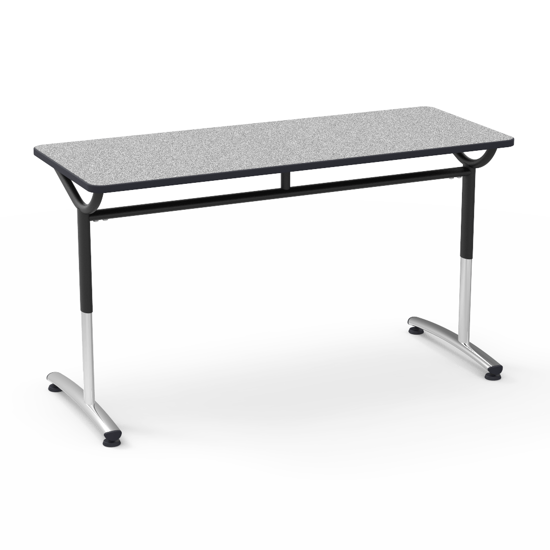 Virco TE24608YADJ - TEXT Series Adjustable Height Training Table - 24"W x 60"L (Virco TE24608YADJ) - SchoolOutlet