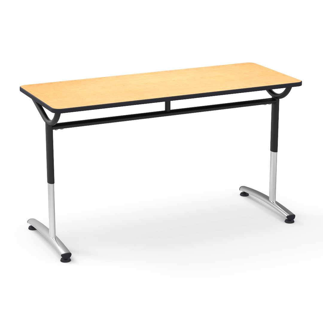 Virco TE24608YADJ - TEXT Series Adjustable Height Training Table - 24"W x 60"L (Virco TE24608YADJ) - SchoolOutlet