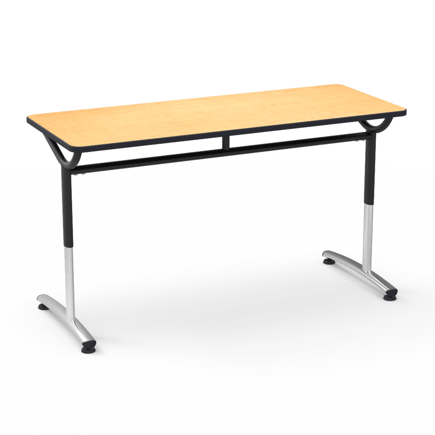 Virco TE24608YADJ - TEXT Series Adjustable Height Training Table - 24"W x 60"L (Virco TE24608YADJ) - SchoolOutlet