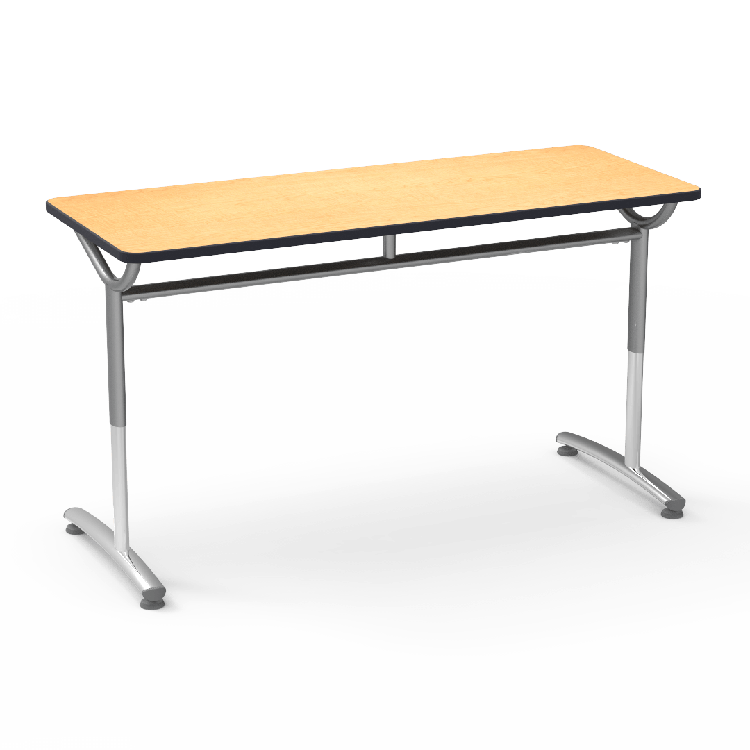 Virco TE24608YADJ - TEXT Series Adjustable Height Training Table - 24"W x 60"L (Virco TE24608YADJ) - SchoolOutlet