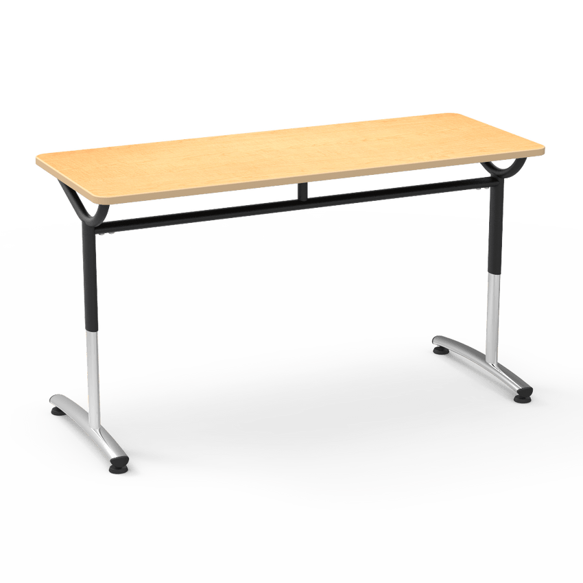 Virco TE24608YADJ - TEXT Series Adjustable Height Training Table - 24"W x 60"L (Virco TE24608YADJ) - SchoolOutlet