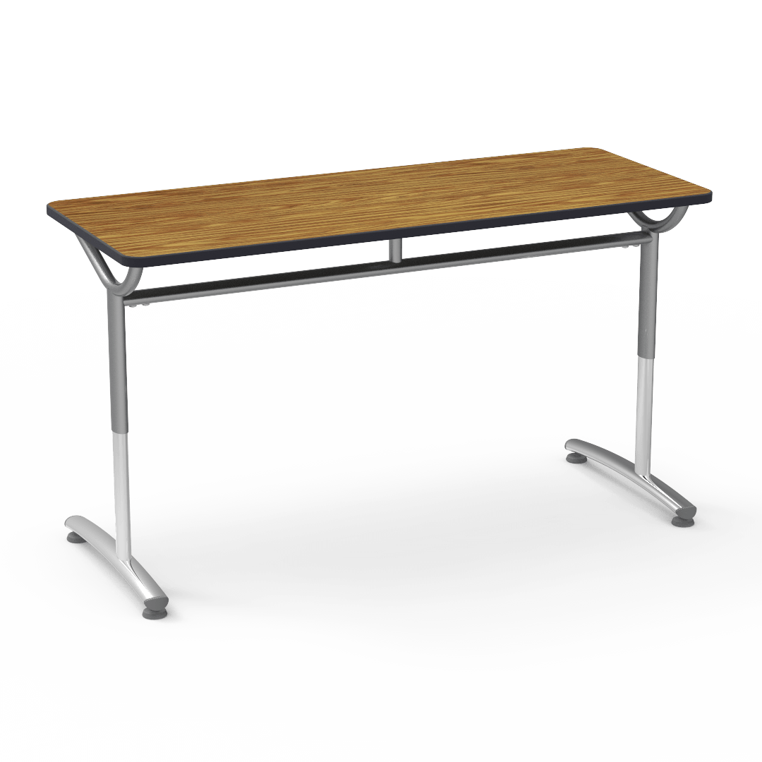 Virco TE24608YADJ - TEXT Series Adjustable Height Training Table - 24"W x 60"L (Virco TE24608YADJ) - SchoolOutlet